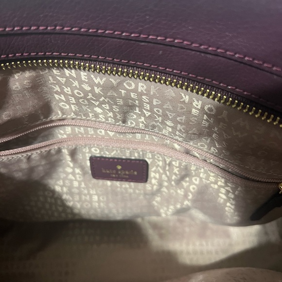 Kate Spade shoulder bag. Plum colored. Gently used. - Picture 5 of 6